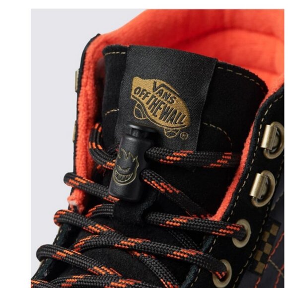 Vans Skate Sk8-Hi Reissue X Spitfire Black and Flame Orange High-Top Sneakers - Picture 8 of 8